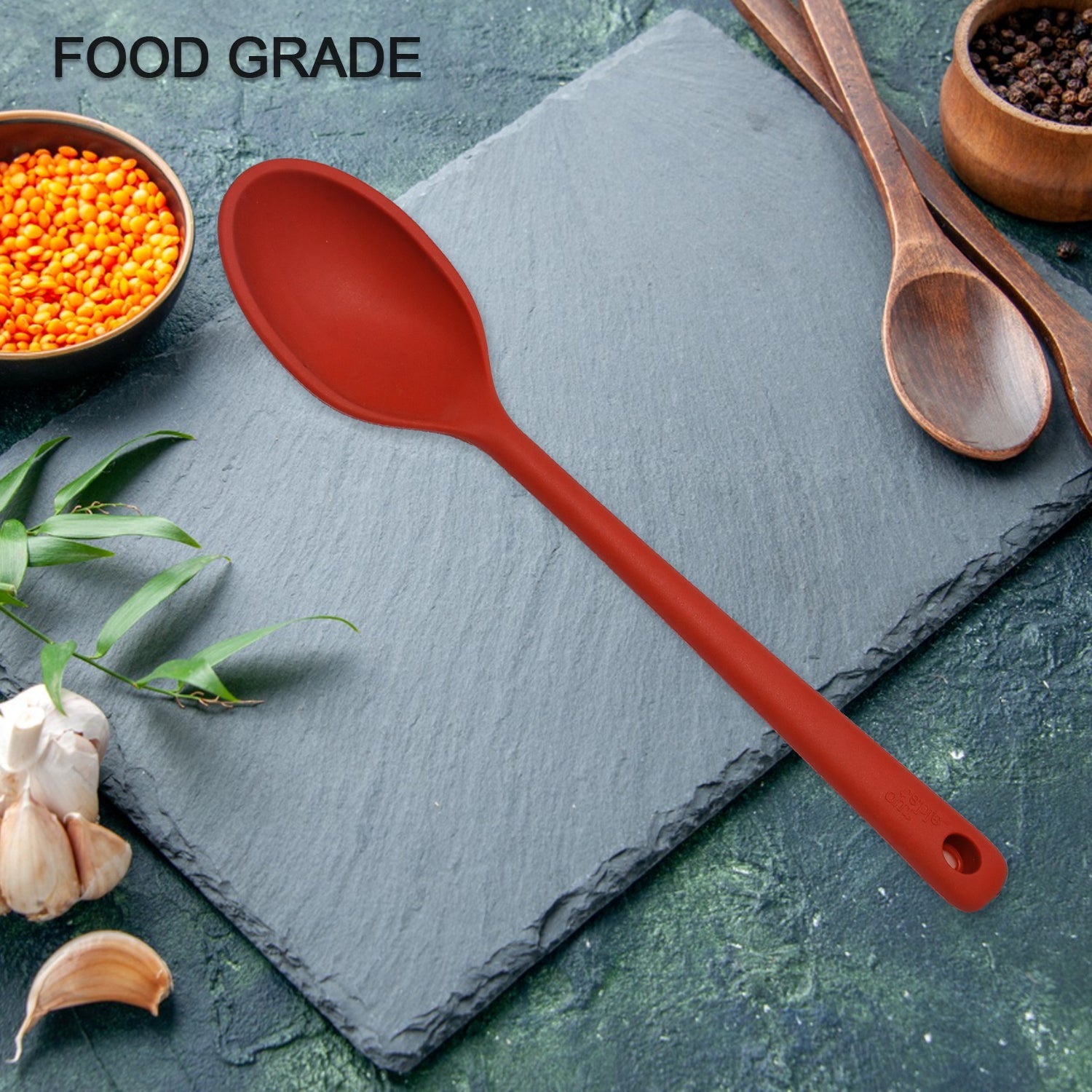 5388 Large Silicone Kitchen Spoon Long Handle Cooking Spoon for Cooking Baking Ladle Kitchen Utensils Food Grade Silicone DeoDap 5388 Large Silicone Kitchen Spoon Long Handle Cooking Spoon for Cooking Baking Ladle Kitchen Utensils Food Grade Silicone DeoDap